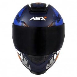 Capacete ASX Eagle Racing Diagon Azul/Branco Fosco